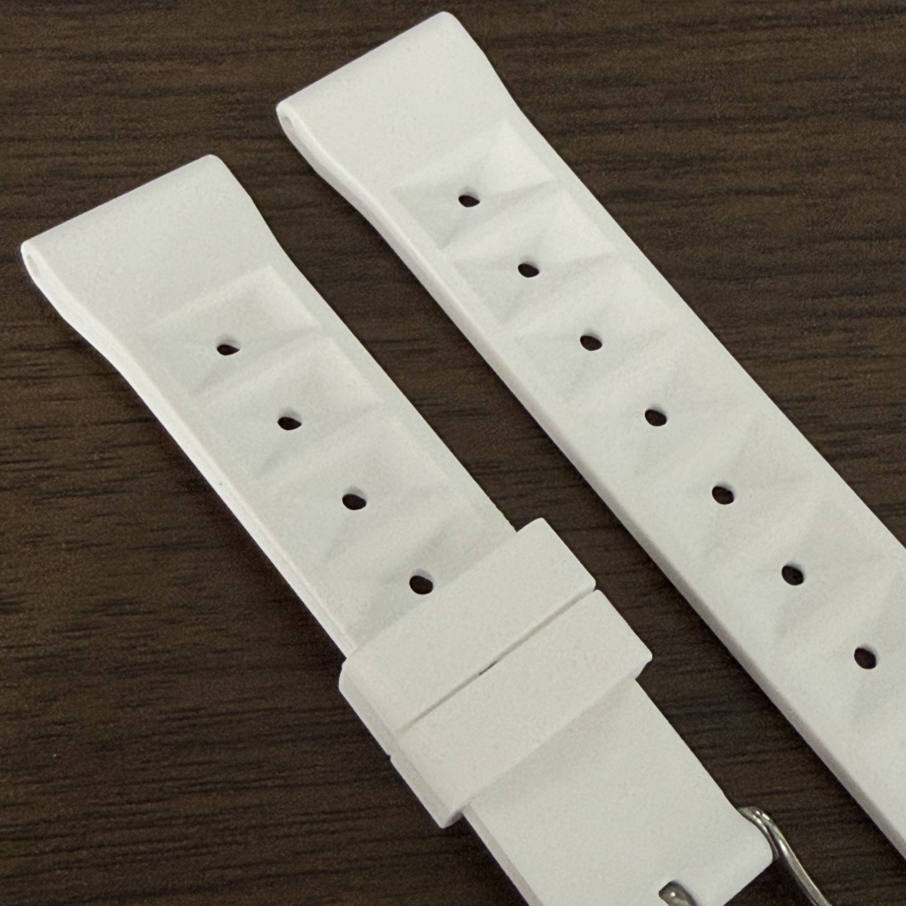 STEELDIVE Official No Logo 20mm Soft White Silicone Replacement Strap 