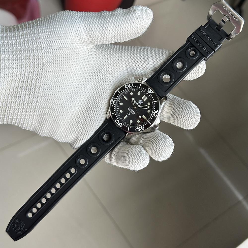 STEELDIVE Offiical SD1957L NH35 Blue Luminous Sea Ghost Watch 300m Waterproof