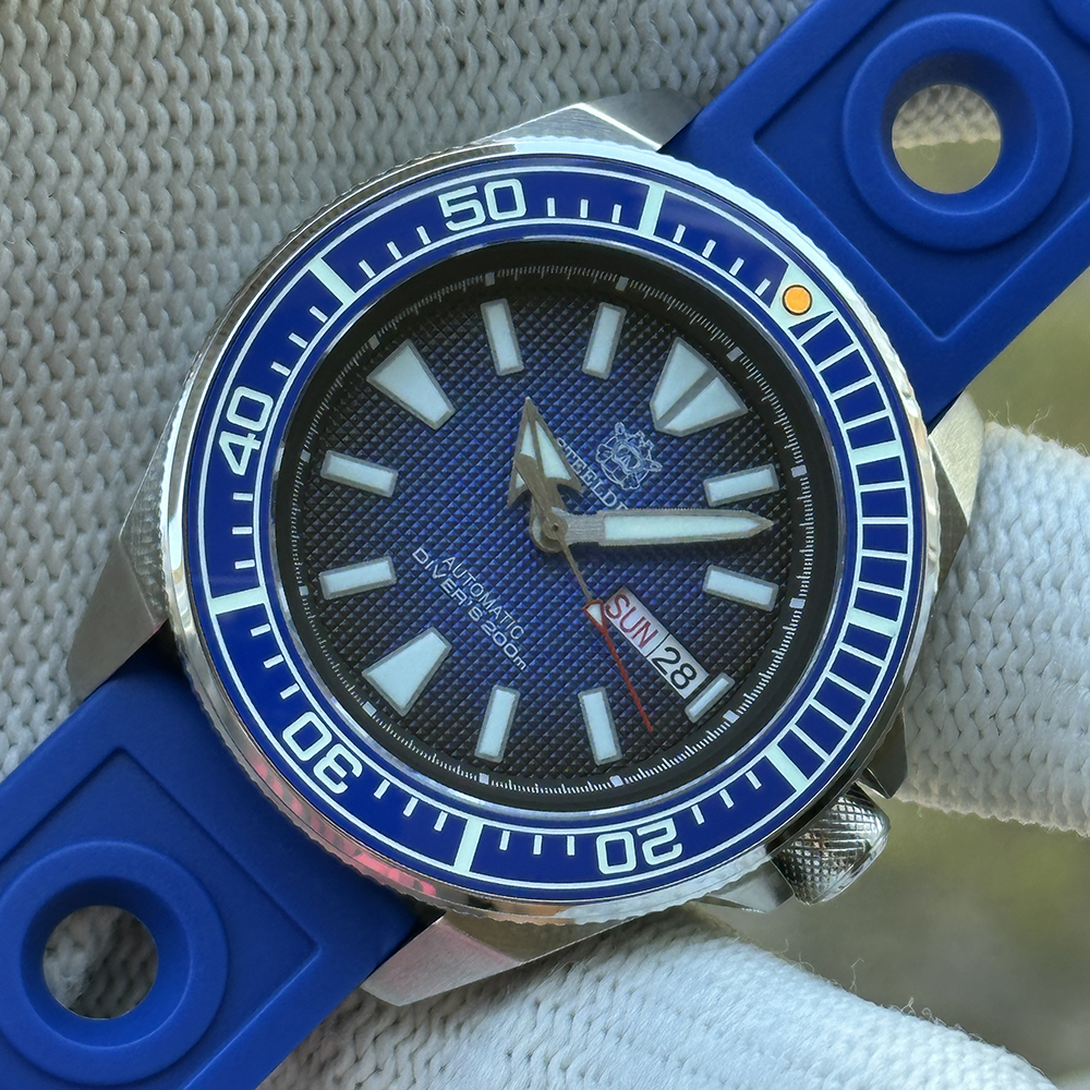 STEELDIVE SD1961 Blue Dial Samurai Dive Watch with NH36 Automatic Movement