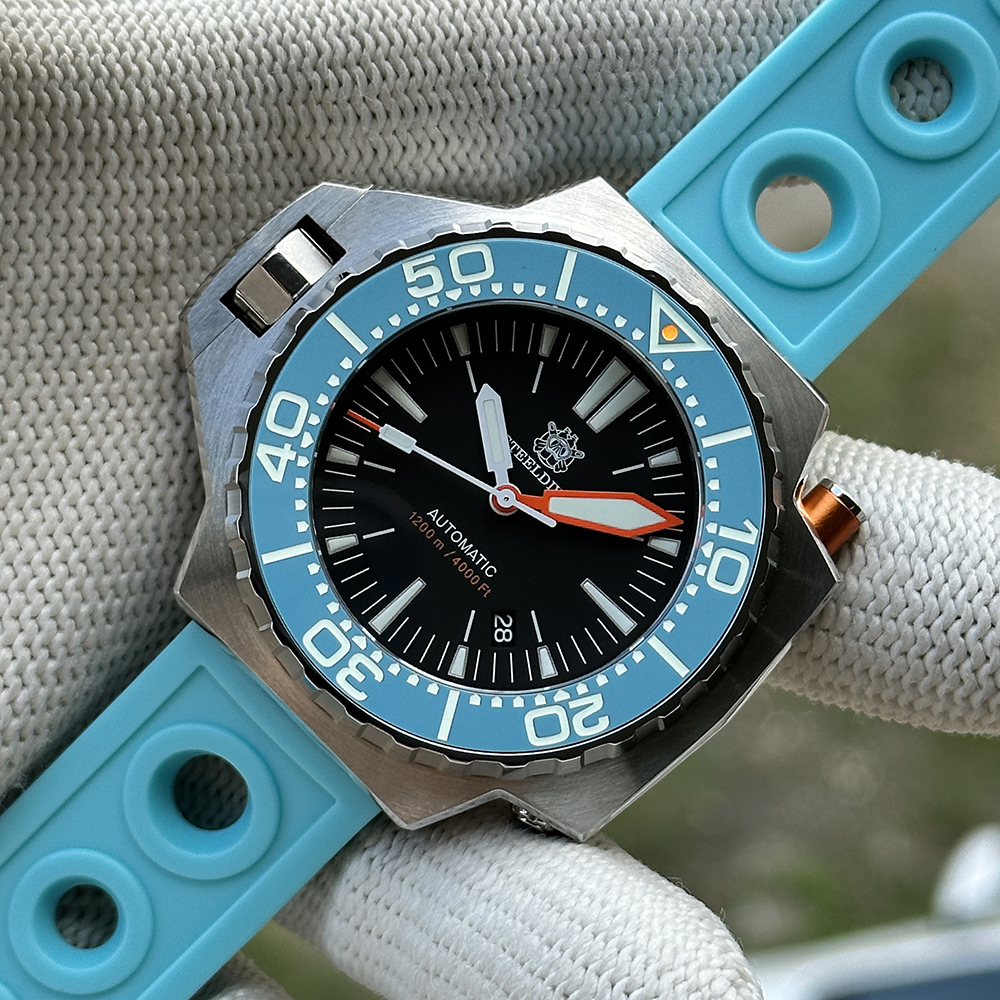 Steelidve SD1969 Automatic Dive Watch on Turquosie strap