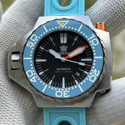 STEELDIVE Official SD1969 Black Dial Turquoise Bezel 1200M Waterproof Automatic Dive Watch