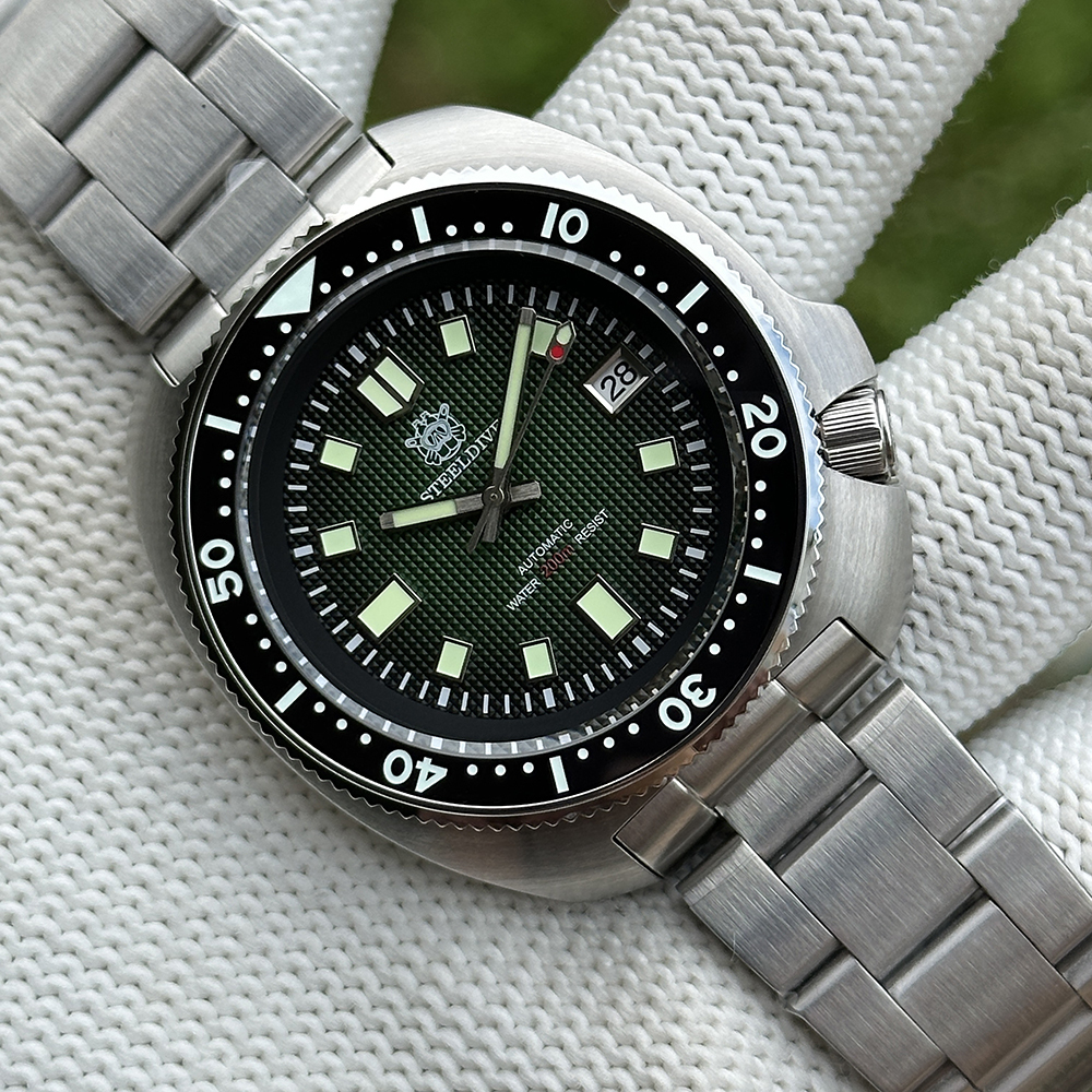 STEELDIVE Official SD1970F Green Capatain Willard NH35 Automatic Watch