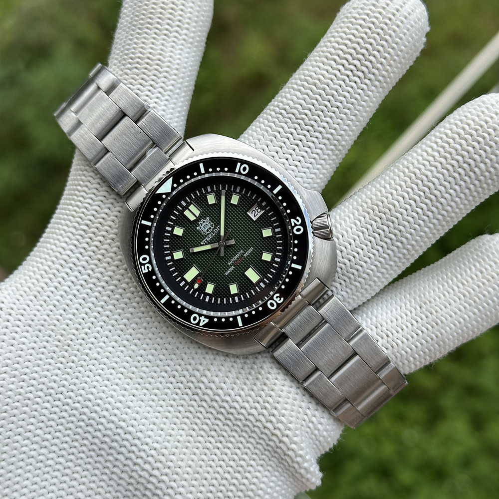 STEELDIVE Official SD1970F Green Capatain Willard NH35 Automatic Watch