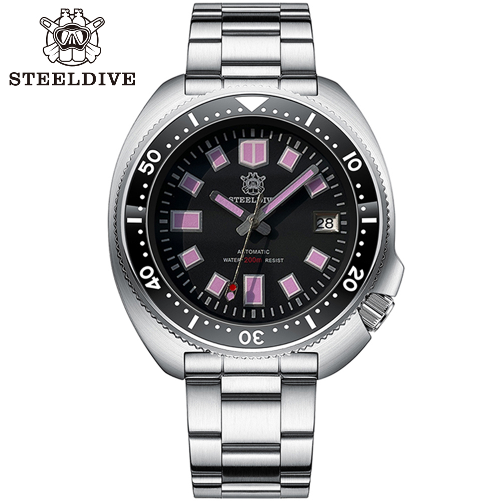 STELDIVE Official SD1970U Swiss Luminous 200M Waterproof NH35 Automatic Mens Dive Watch 