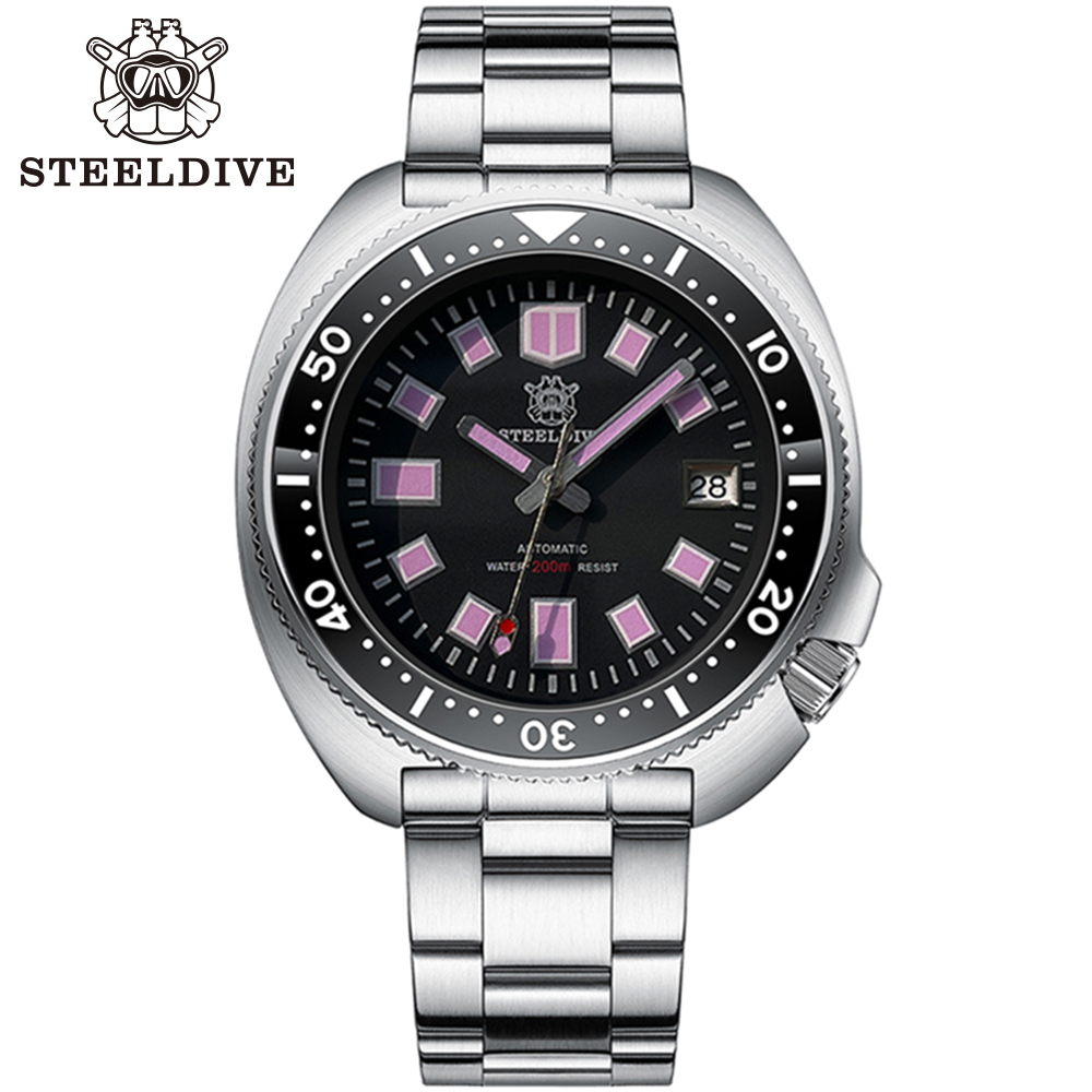 STELDIVE Official SD1970U Swiss Luminous 200M Waterproof NH35 Automatic Mens Dive Watch 