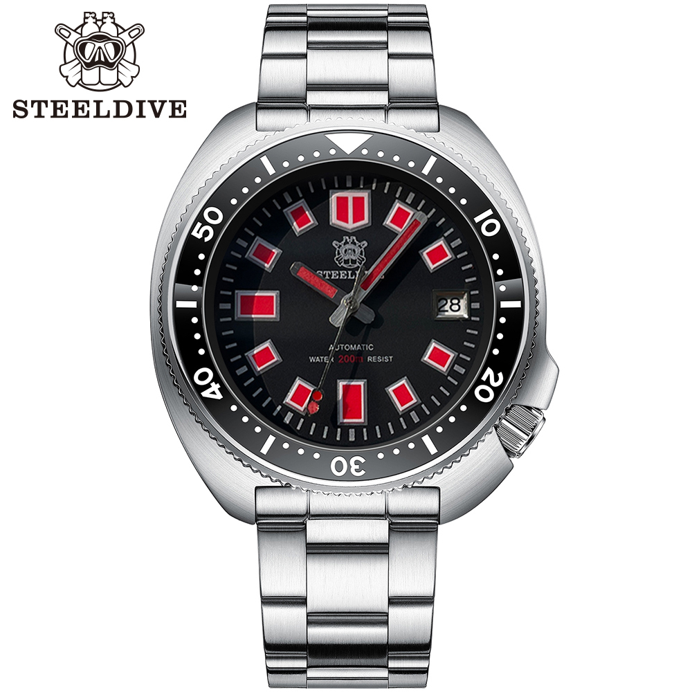 STELDIVE Official SD1970U Swiss Luminous 200M Waterproof NH35 Automatic Mens Dive Watch