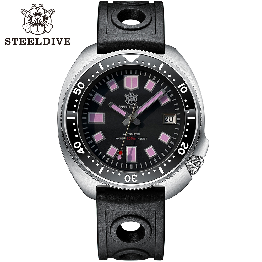 STELDIVE Official SD1970U Swiss Luminous 200M Waterproof NH35 Automatic Mens Dive Watch 