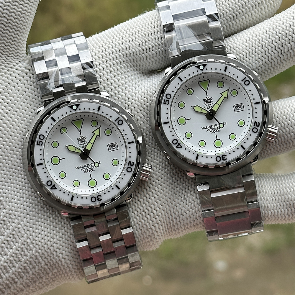 STEELDIVE Official SD1975B White Bezel Japan NH35 Tuna Watch