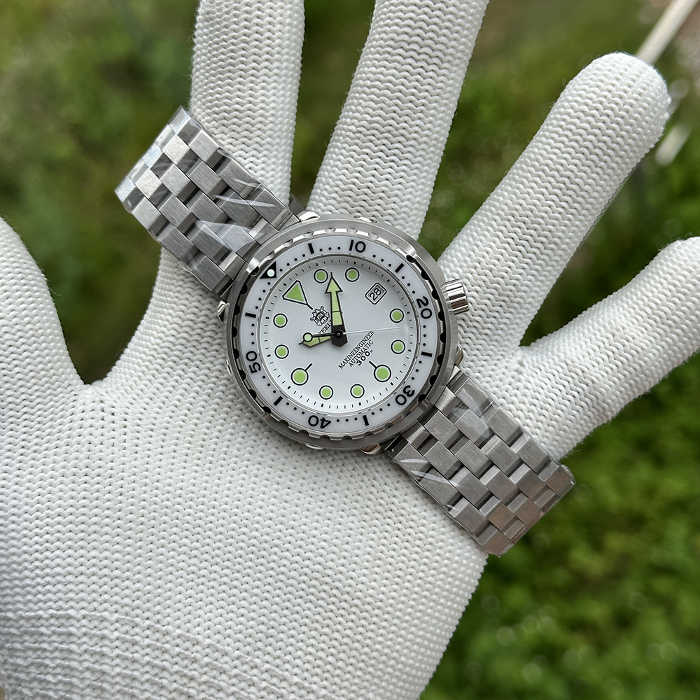 STEELDIVE Official SD1975B White Bezel Japan NH35 Tuna Watch