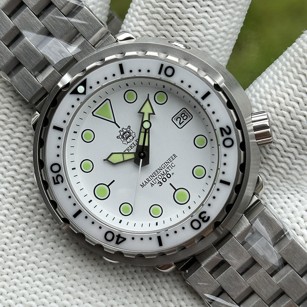 STEELDIVE Official SD1975B White Bezel Japan NH35 Tuna Watch