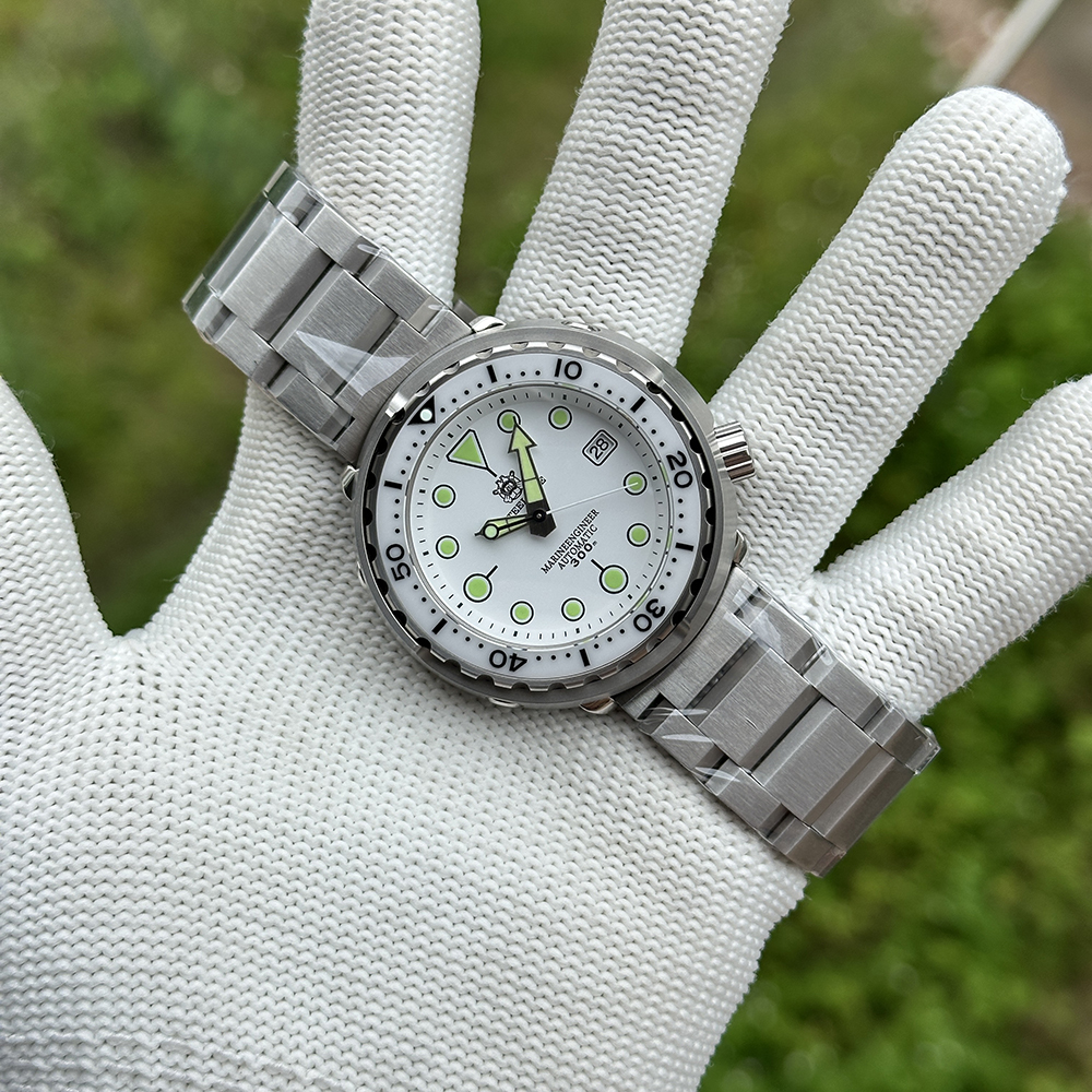 STEELDIVE Official SD1975B White Bezel Japan NH35 Tuna Watch