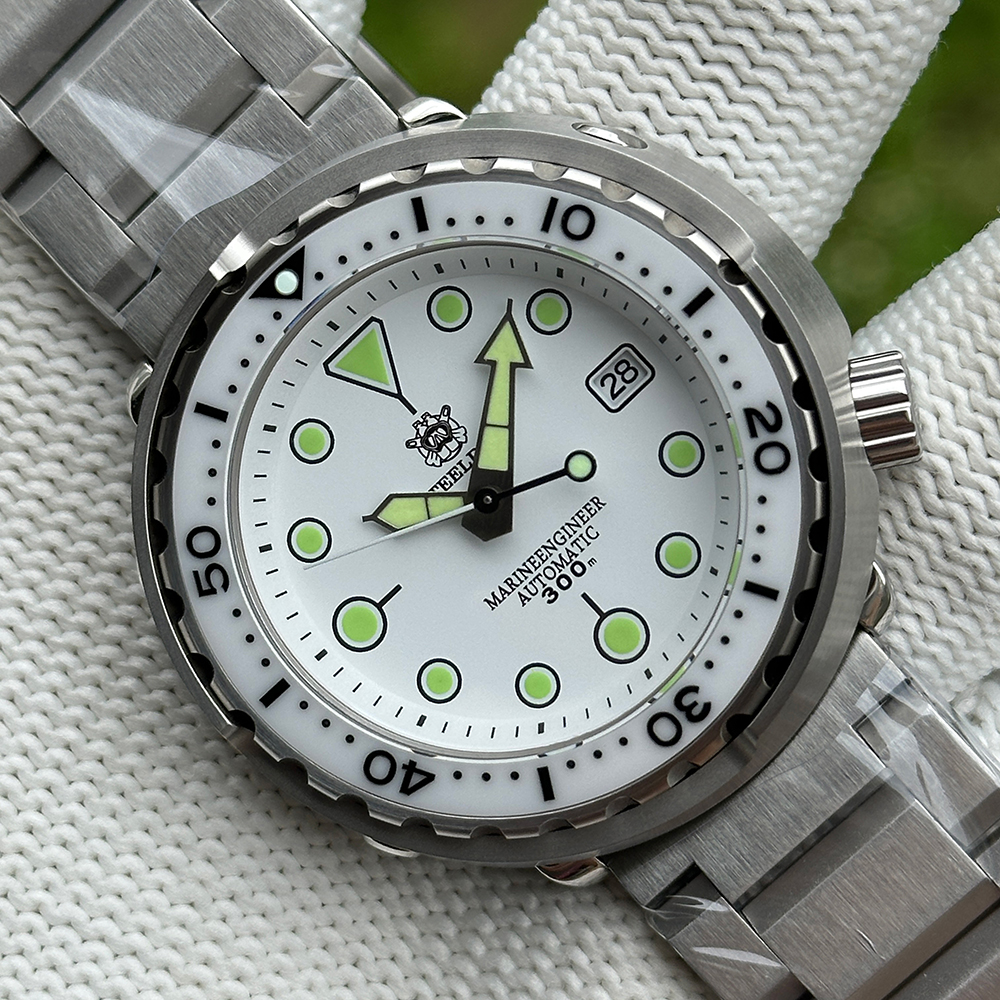 STEELDIVE Official SD1975B White Bezel Japan NH35 Tuna Watch