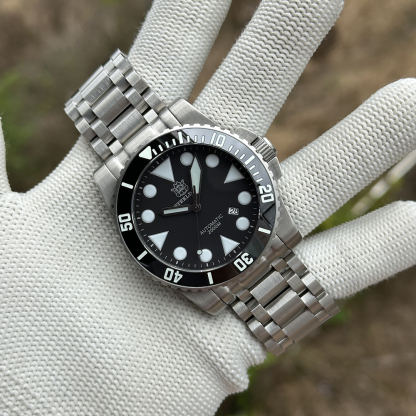 STEELDIVE Official SD1987 Blue Luminous 2000M Automatic Dive Watch with Tank Bracelet