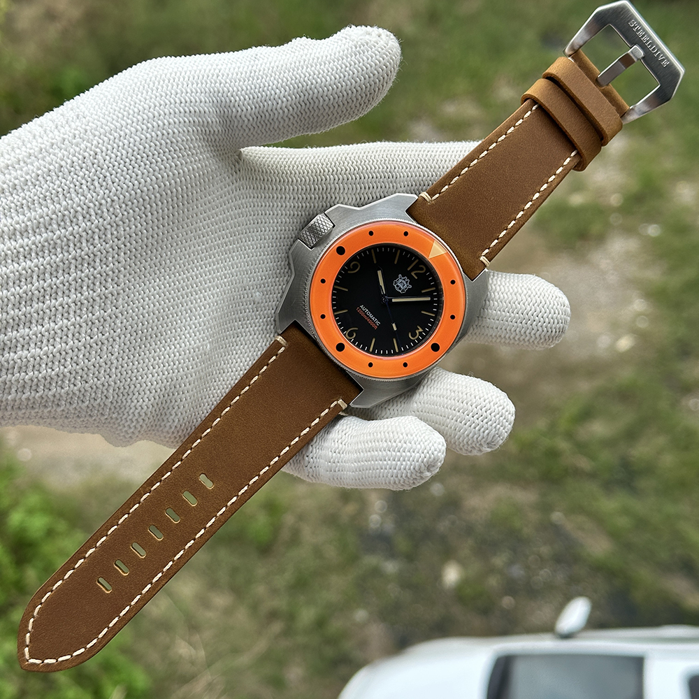 STEELDIVE Official SD2212 On Leather Strap ST2130 Automatic Watch
