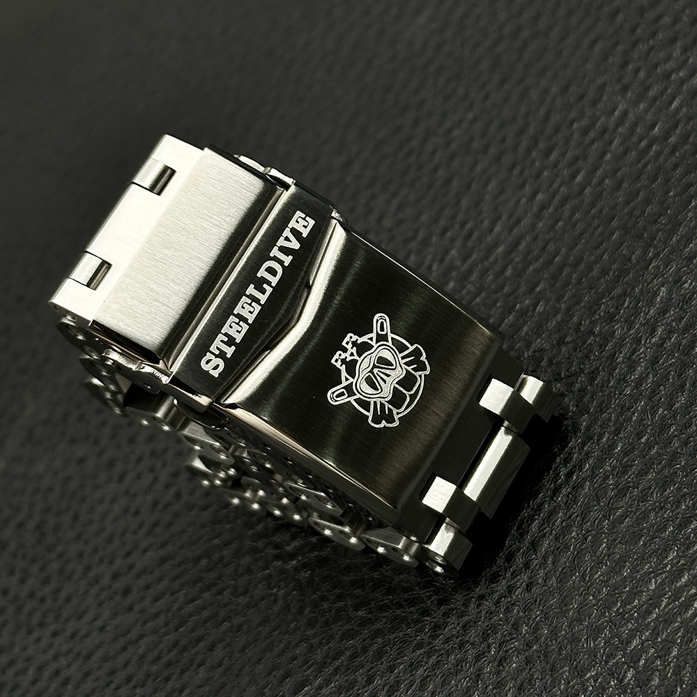 STEELDIVE Official TK022 22mm Tank Bracelet Flat Headlink