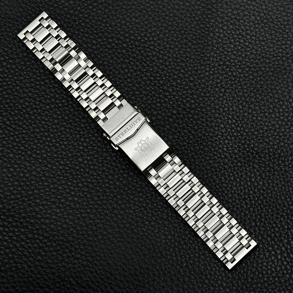 STEELDIVE Official TK022 22mm Tank Bracelet Flat Headlink
