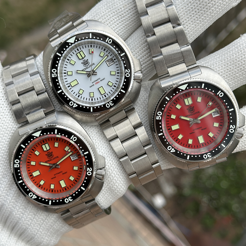 STEELDIVE Official SD1974 Professional 200M Waterproof NH35 Automtic Mens Turtle Dive Watch