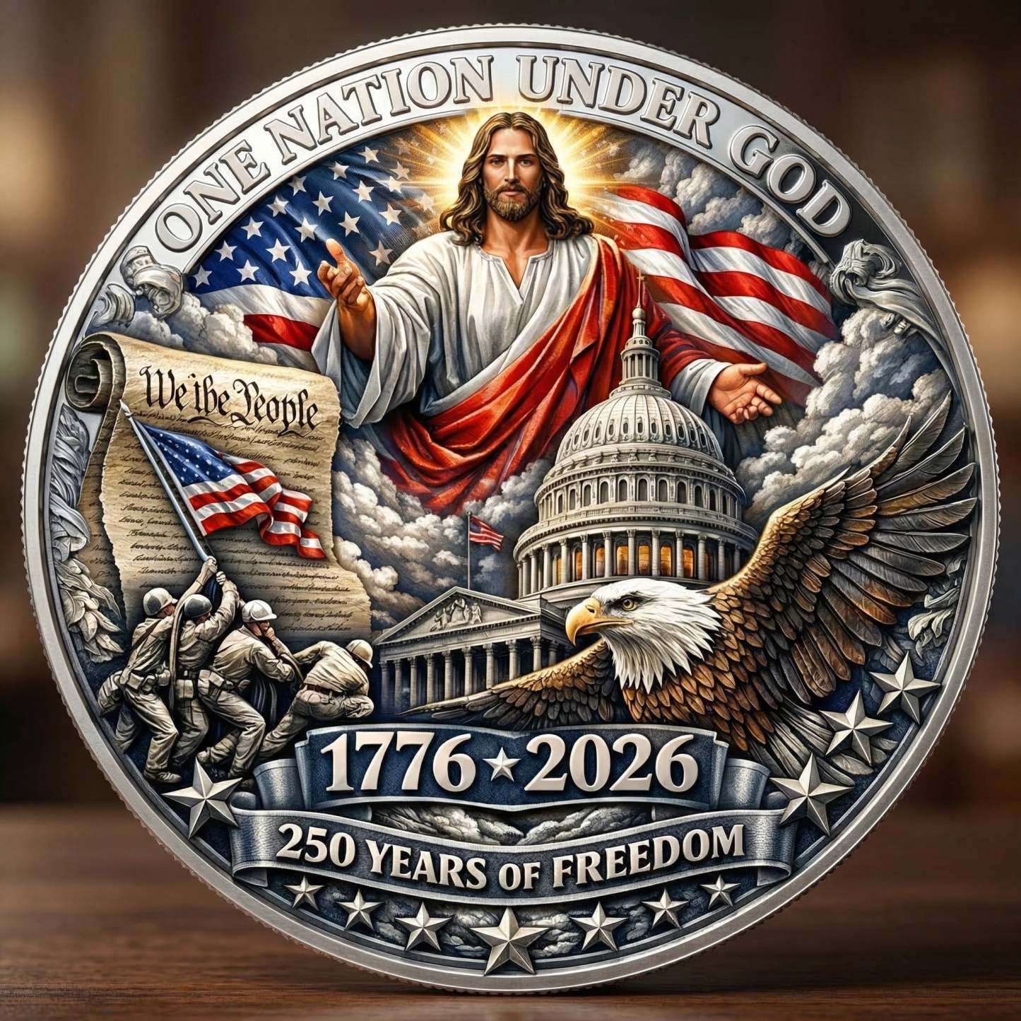 ⚡️Last Day 60% OFF - One Nation Under God Commemorative Coin 🇺🇸🪙✨