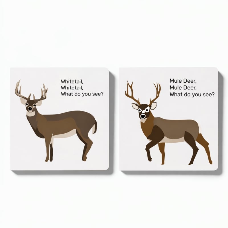 📚🦌 Whitetail, Whitetail, What Do You See? — Rounded-Corner & Reinforced Children‘s Book for the Hunting Family by Mueller Optics