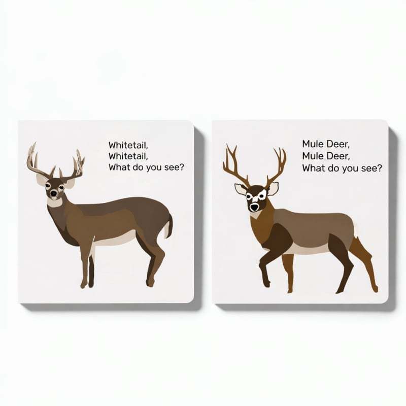 📚🦌 Whitetail, Whitetail, What Do You See? — Rounded-Corner & Reinforced Children‘s Book for the Hunting Family by Mueller Optics
