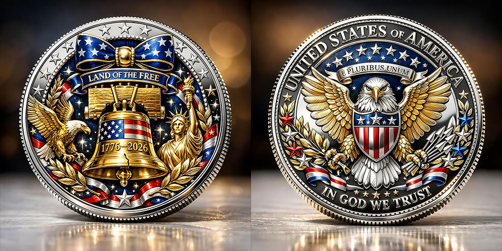 United States “Land of the Free” Commemorative Coin