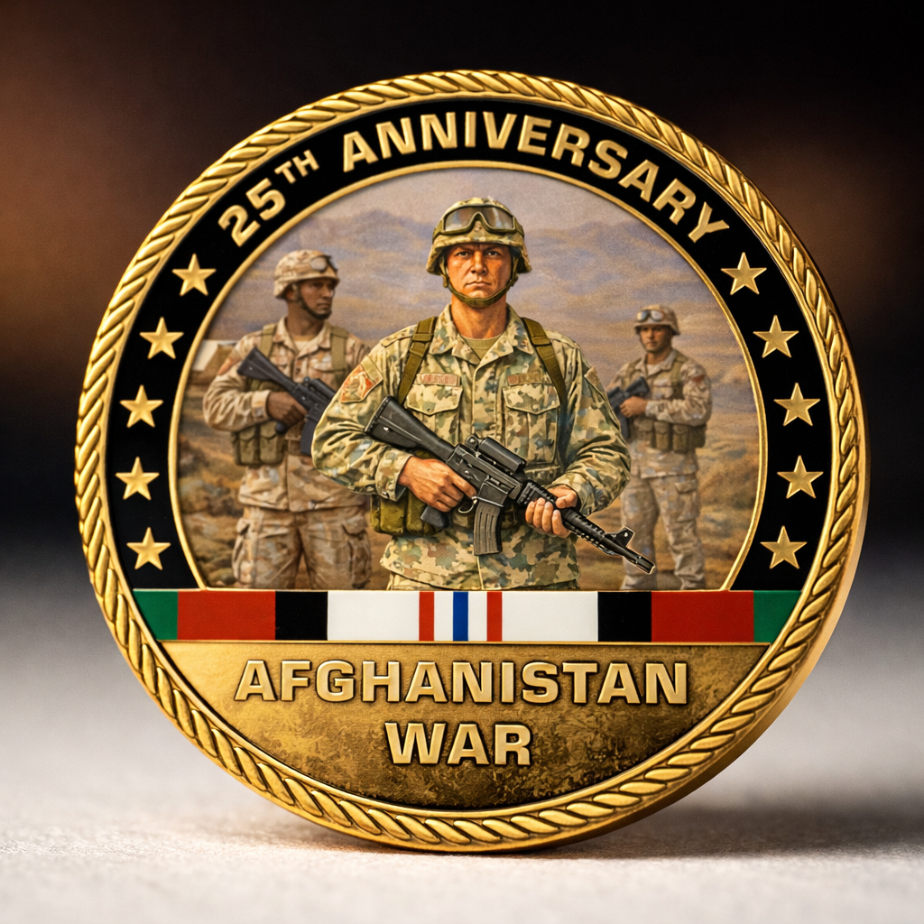 Afghanistan War 25th Anniversary Commemorative Coin