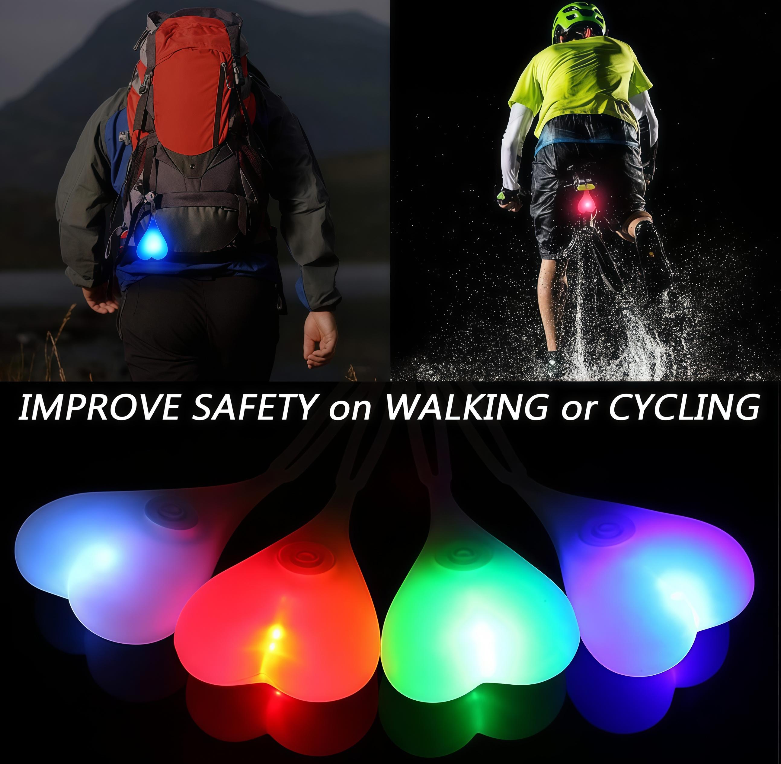 Bike LED Tail Lights Night Cycling Warning Lights Creative Silicone-Shaped Waterproof Outdoor Use Perfect Gifts for Friends Who Love Outdoor Activities