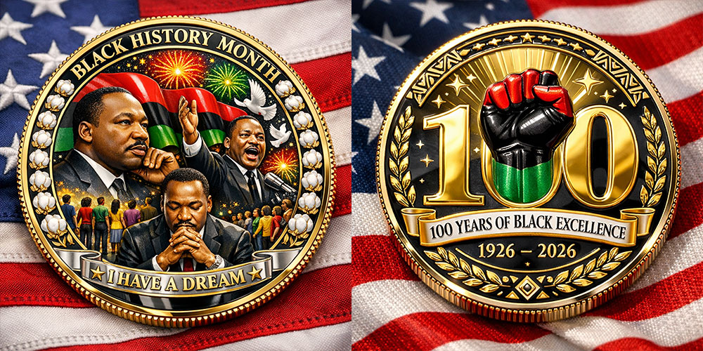 Black History Month Centennial Commemorative Coin