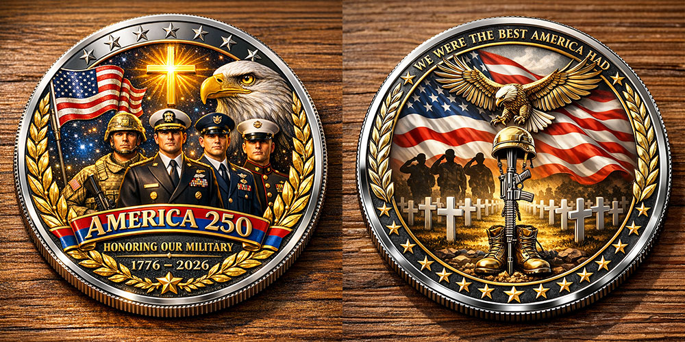 America 250 – Honoring Our Military Commemorative Coin