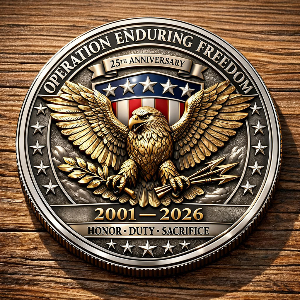 Afghanistan War Veterans 25th Anniversary Commemorative Coin