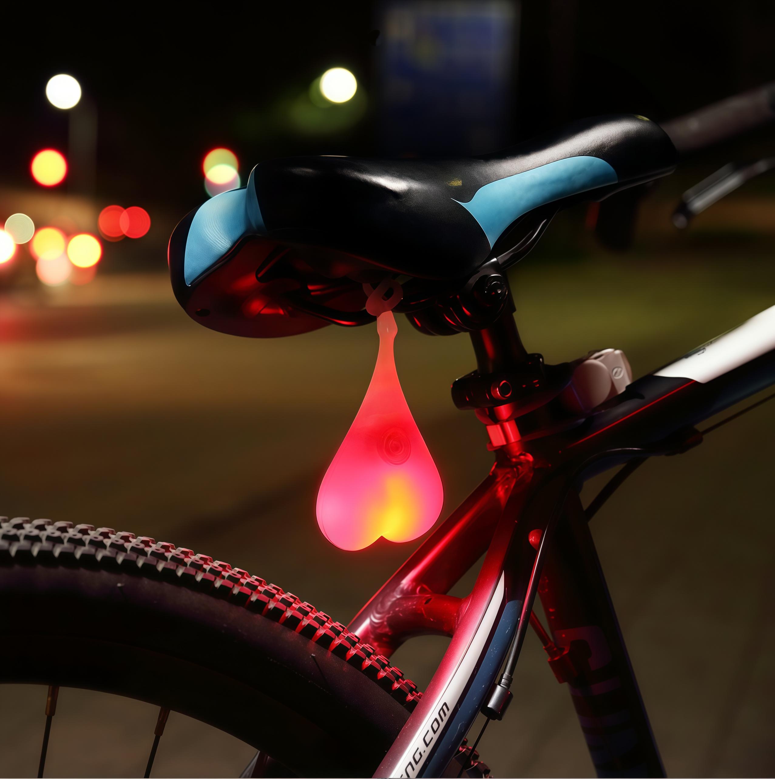 Bike LED Tail Lights Night Cycling Warning Lights Creative Silicone-Shaped Waterproof Outdoor Use Perfect Gifts for Friends Who Love Outdoor Activities