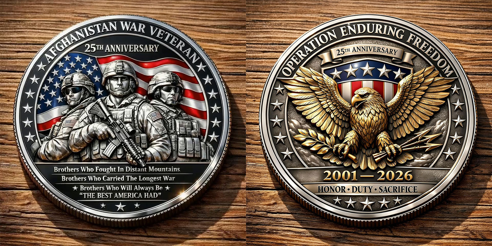 Afghanistan War Veterans 25th Anniversary Commemorative Coin