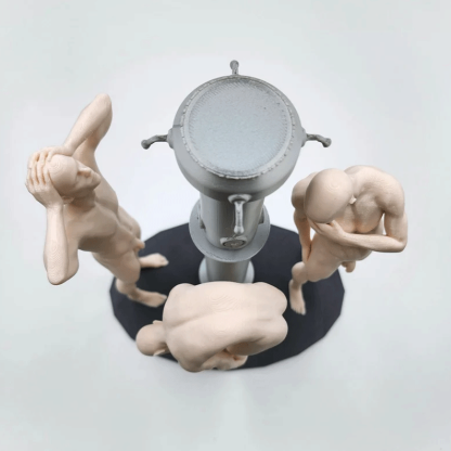 Three Athletes in Bradley Pole – Communal Shower Sculpture