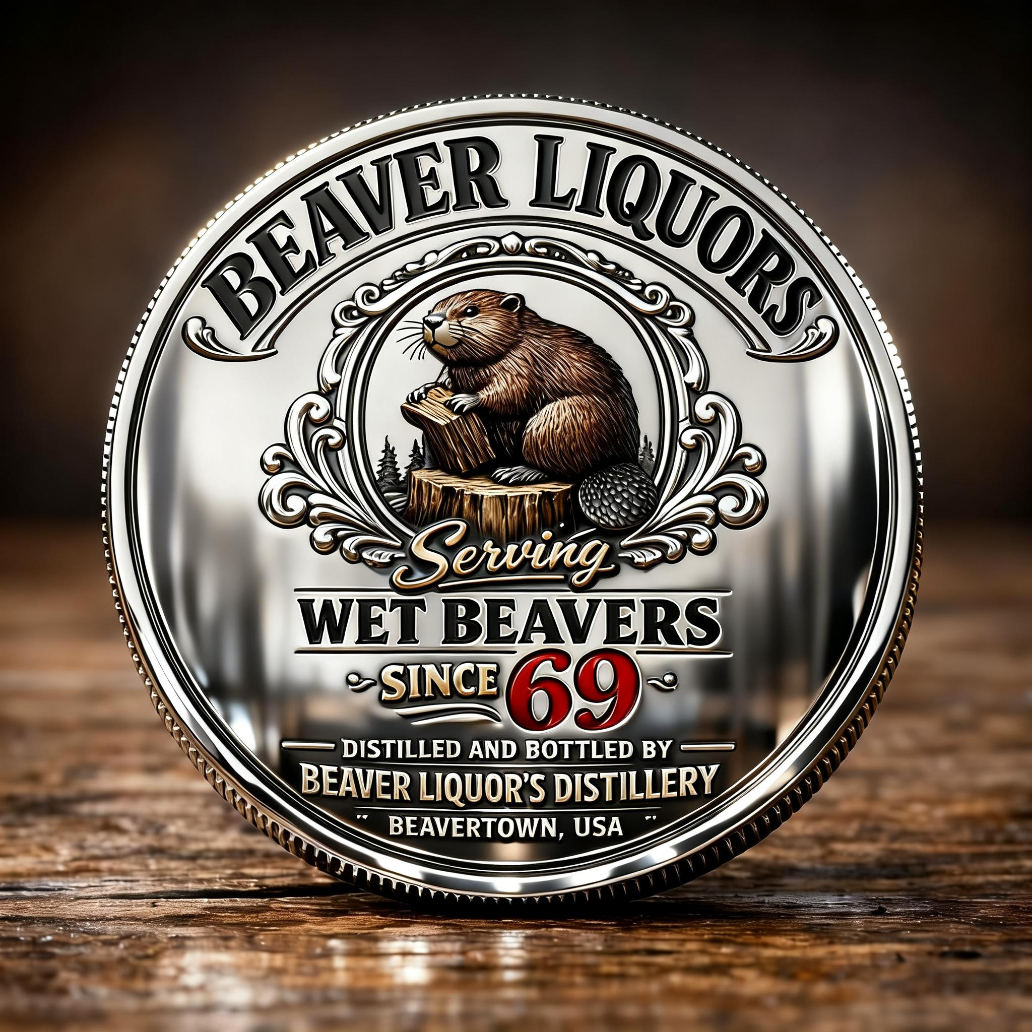 Funny Beaver Liquor Distillery Commemorative Coin