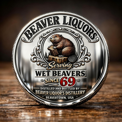 Funny Beaver Liquor Distillery Commemorative Coin