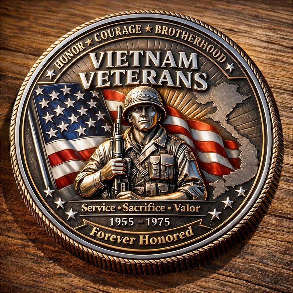 Vietnam Veterans 1955–1975 Commemorative Challenge Coin