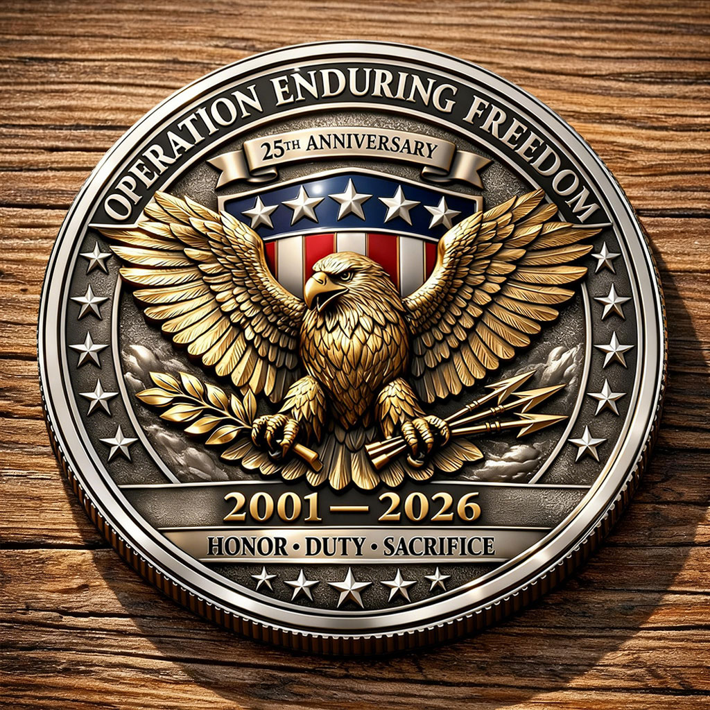 Afghanistan War Veterans 25th Anniversary Commemorative Coin