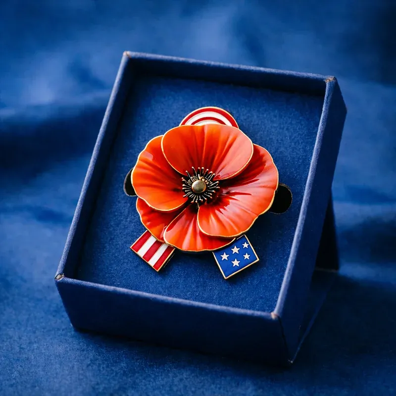 Lest We Forget – Poppy Remembrance Pin