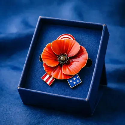 Lest We Forget – Poppy Remembrance Pin
