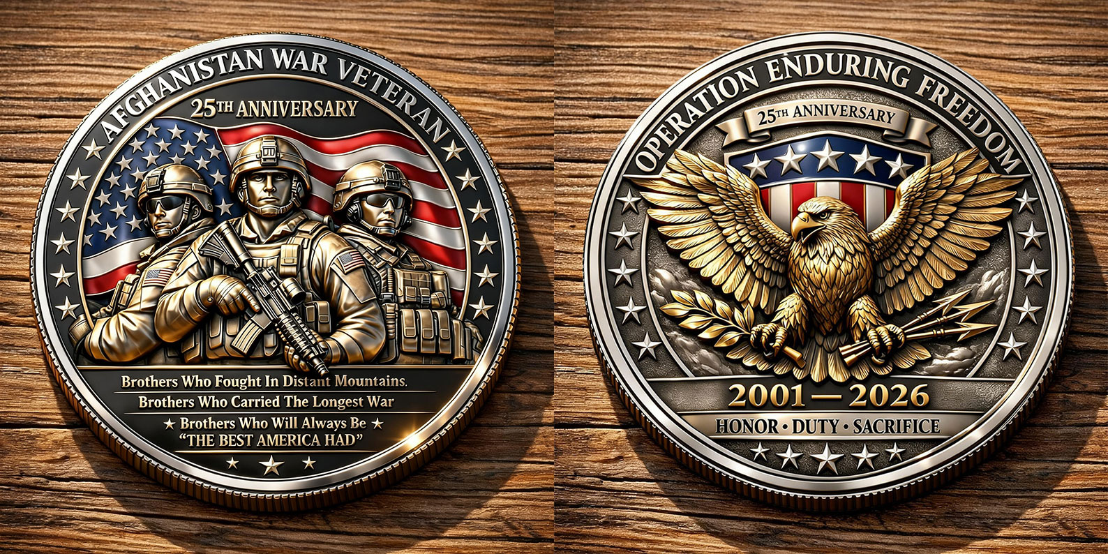 Afghanistan War Veterans 25th Anniversary Commemorative Coin
