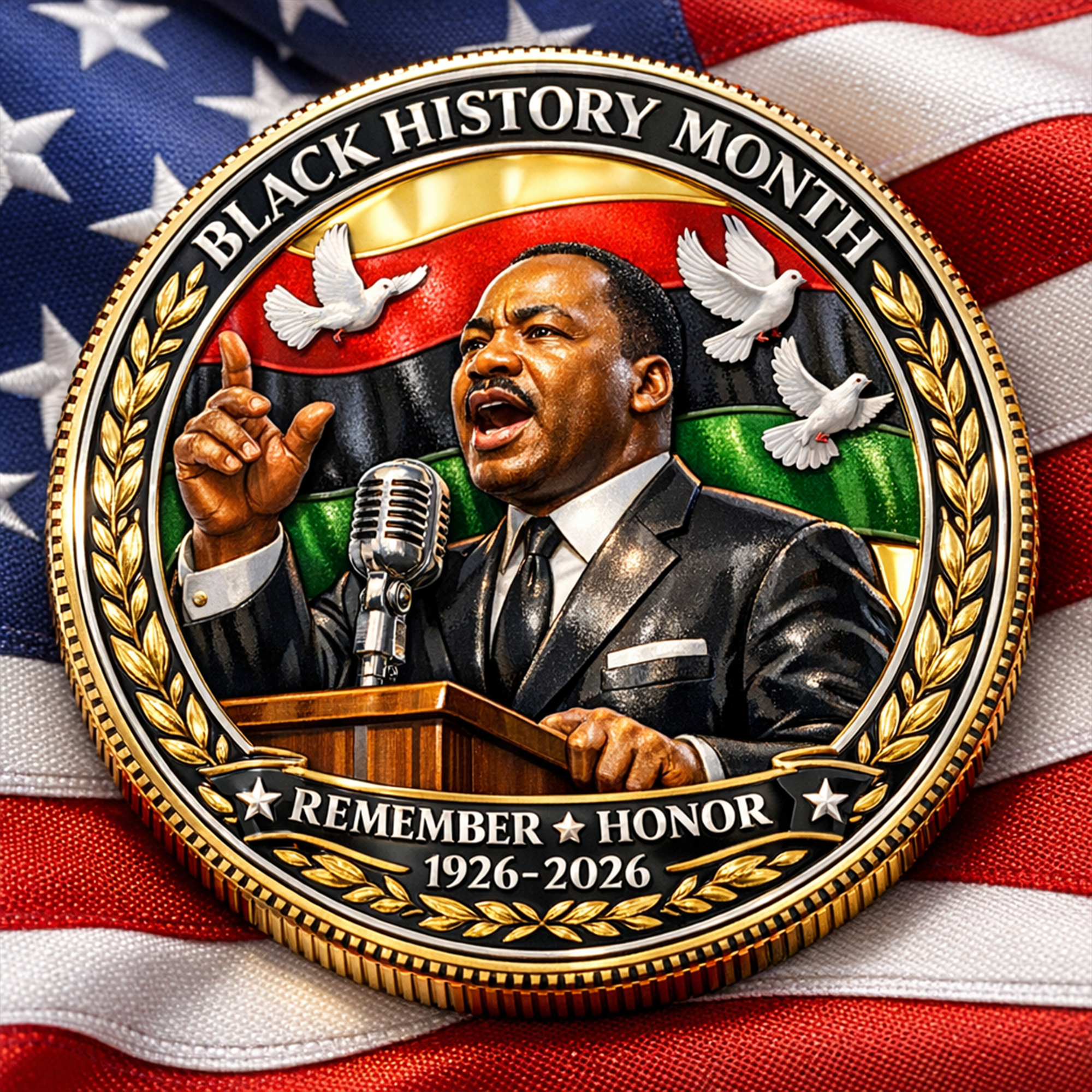Black History Month Centennial Commemorative Coin