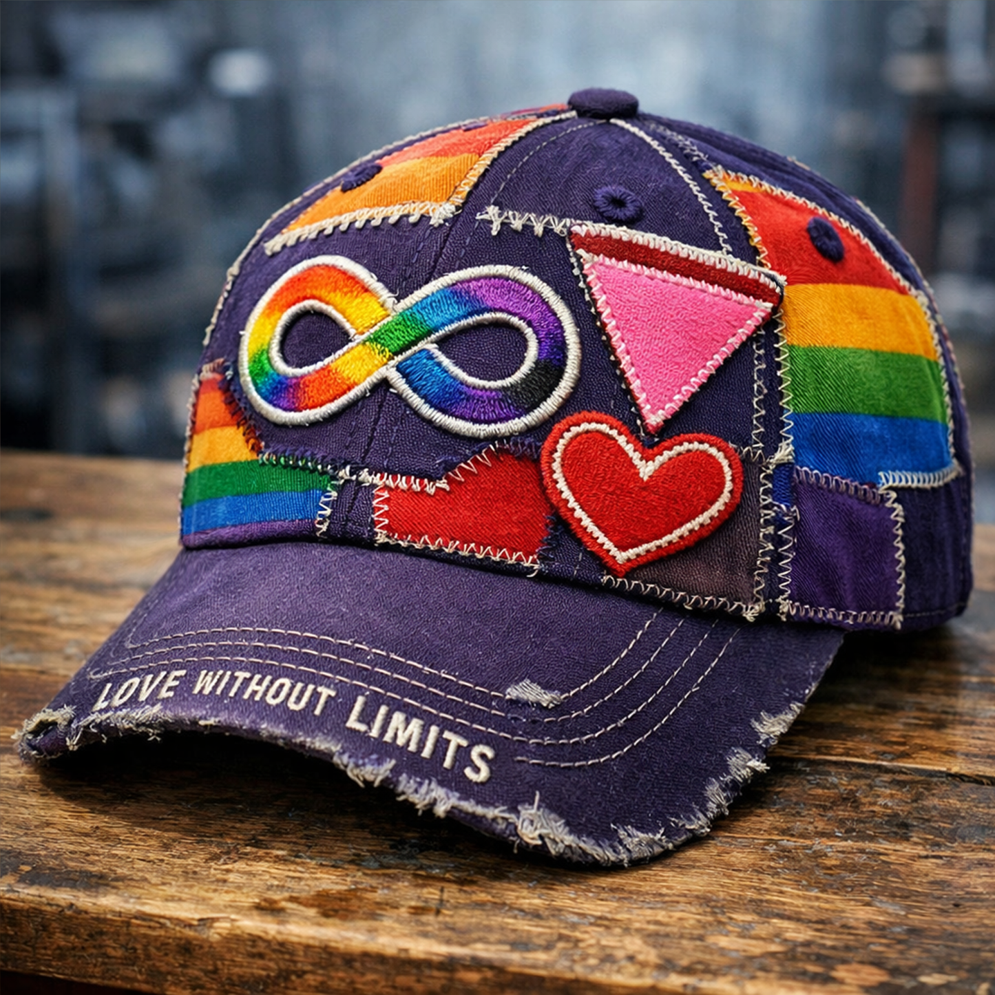 Love Without Limits Pride Patchwork Cap