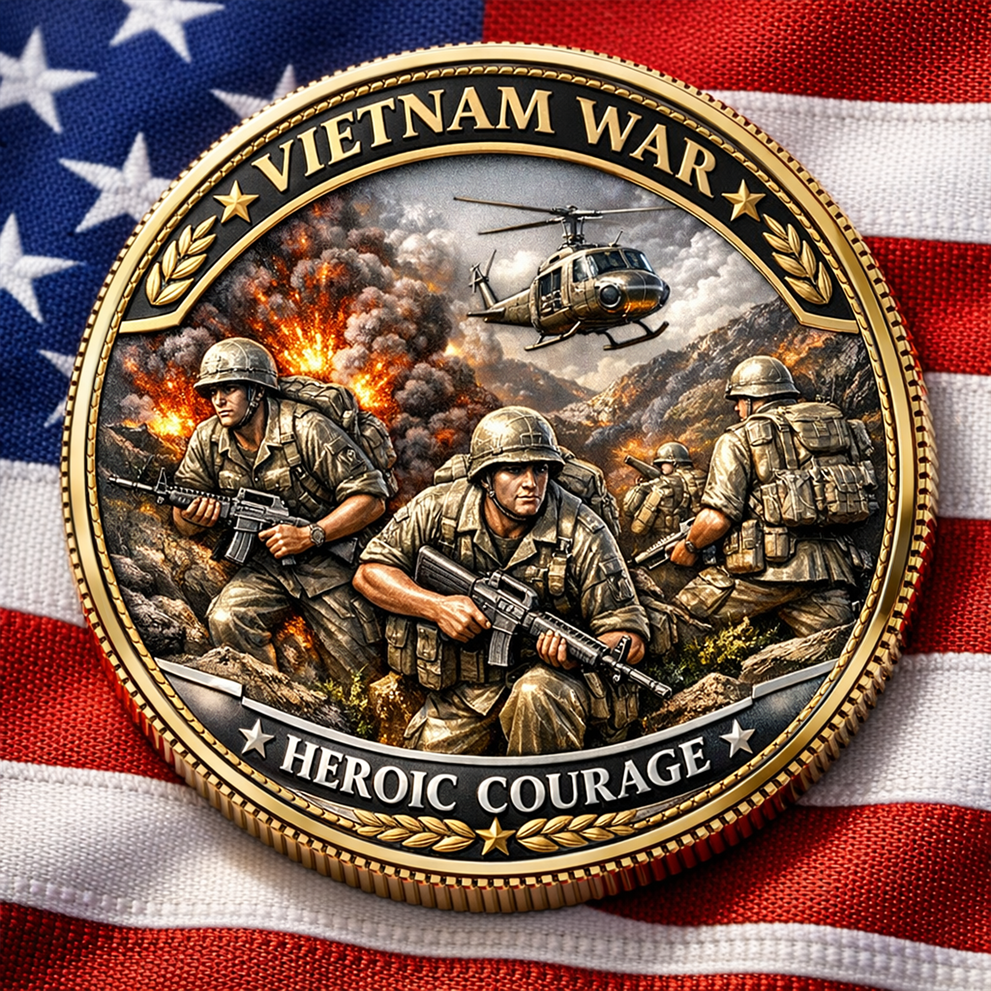 Vietnam War Heroic Courage Commemorative Coin