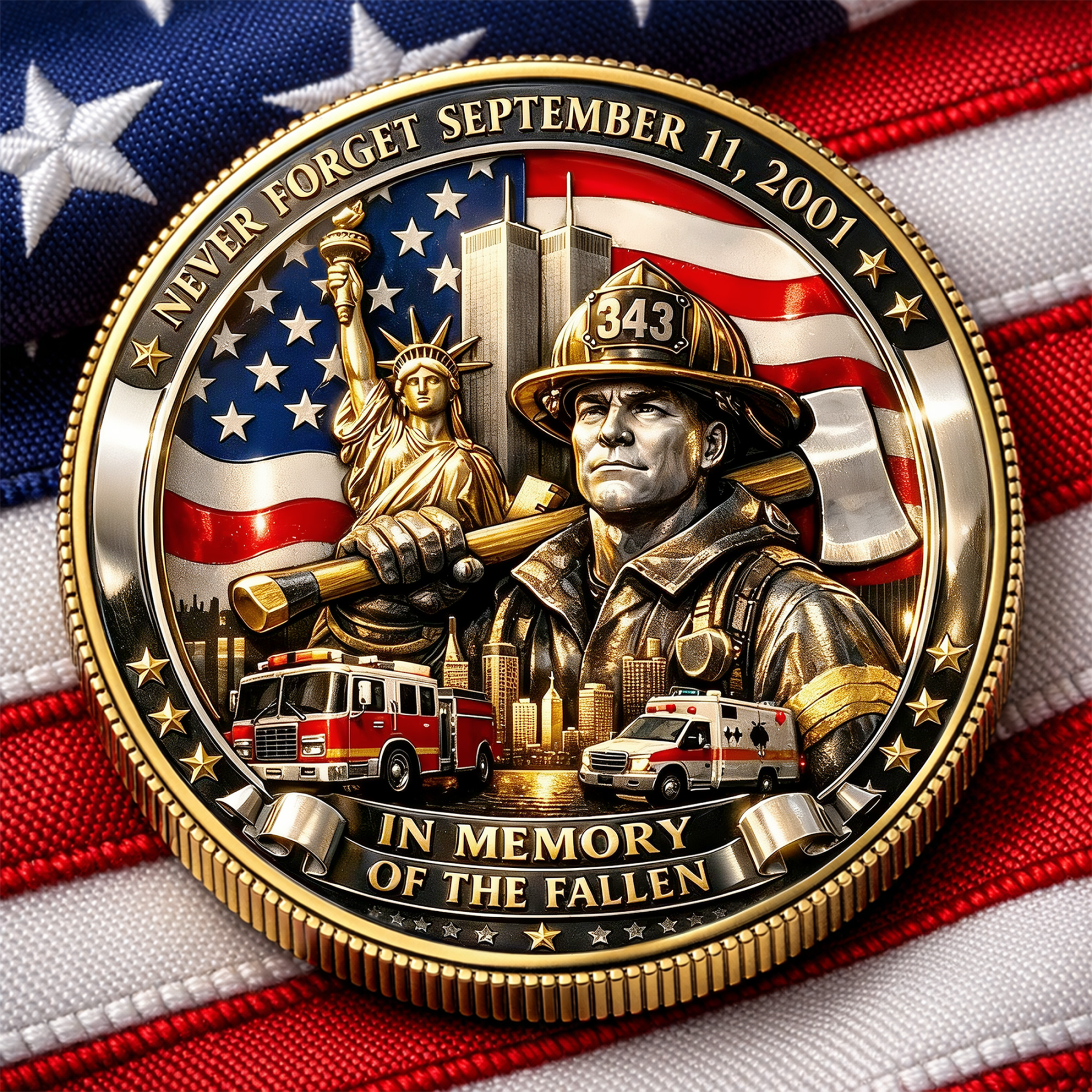 9/11 Never Forget – 25th Anniversary Memorial Coin