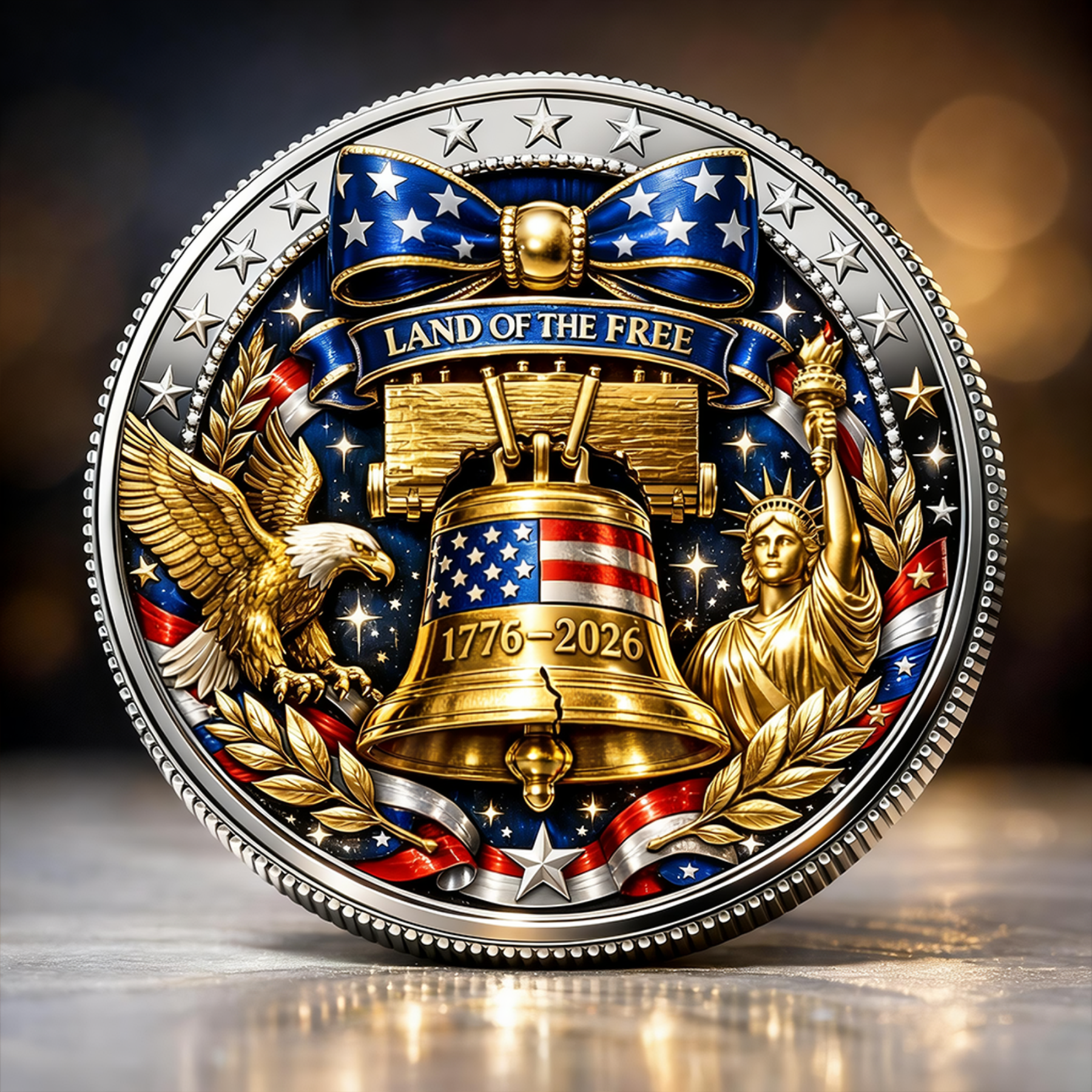 United States “Land of the Free” Commemorative Coin