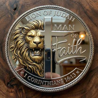 ⚡️Last Day 60% OFF - Man of Faith Warrior Commemorative Coin ✝️🪙🦁