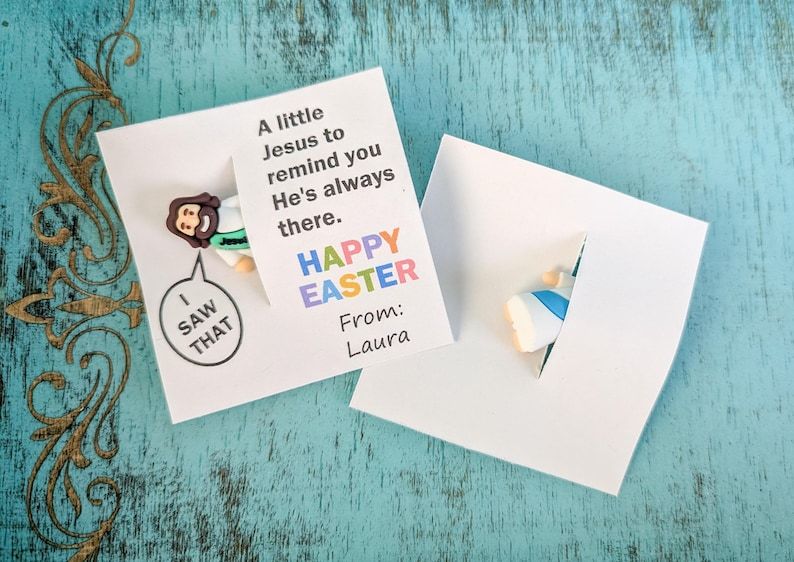 Easter Mini Jesus –Funny “I Saw That” Happy Easter Card