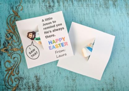Easter Mini Jesus –Funny “I Saw That” Happy Easter Card