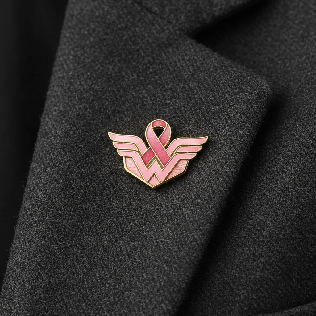 Pink Ribbon Breast Cancer Awareness Enamel Pin