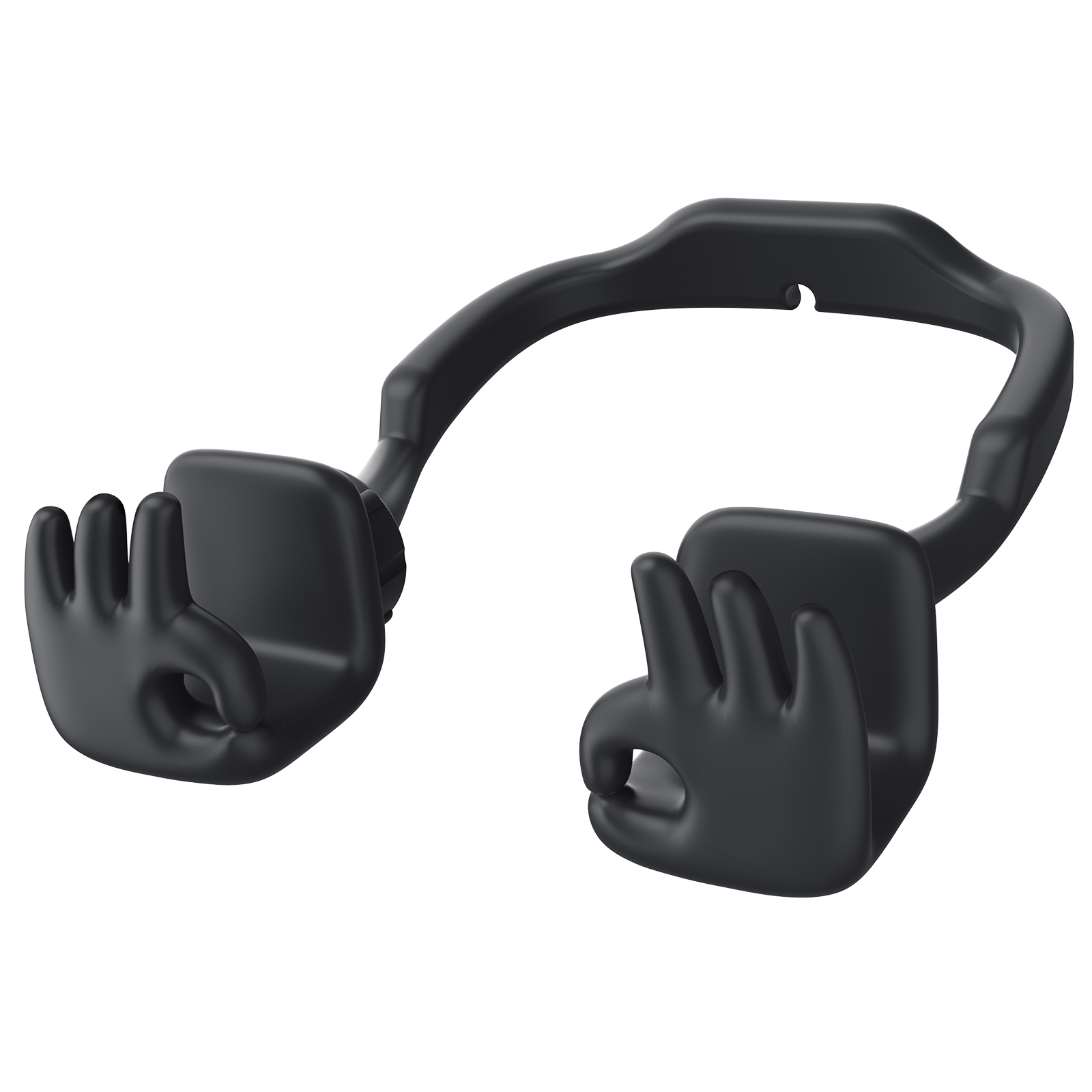 Everything's OK Phone Stand Black-Gesture‑shaped phone stand | Creative desktop accessory